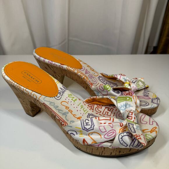 Coach Multicolor Printed Sandals - Picture 2 of 12